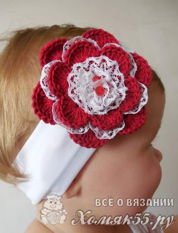 Вязаные цветы крючкоь Вязаные цветы крючкоь