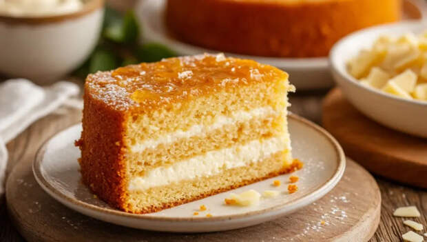 Медовик без варки меда и раскатки коржей: нежнейший торт с белым шоколадом, который тает во рту