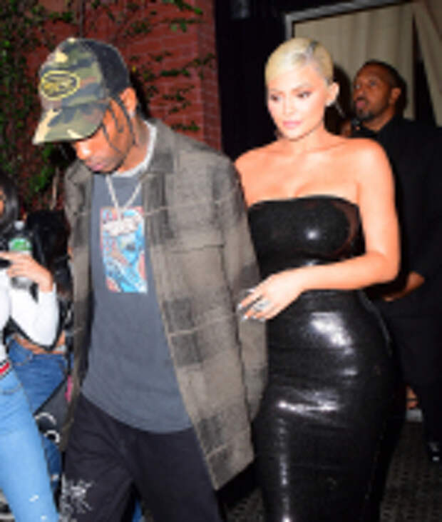 Kylie Jenner and Travis Scott were spotted leaving their Soho Hotel, on the way to the 2018 MTV VMA's. Kylie dressed in a black latex dress, while baby daddy, Travis Scott dressed down in a flannel shirt and trucker cap. They were joined by designer Virgil Abloh as they made their way to the event. Pictured: Travis Scott,Kylie Jenner Ref: SPL5017345 200818 NON-EXCLUSIVE Picture by: 247PAPS.TV / SplashNews.com Splash News and Pictures Los Angeles: 310-821-2666 New York: 212-619-2666 London: 0207 644 7656 Milan: +39 02 4399 8577 Sydney: +61 02 9240 7700 photodesk@splashnews.com World Rights, No Portugal Rights