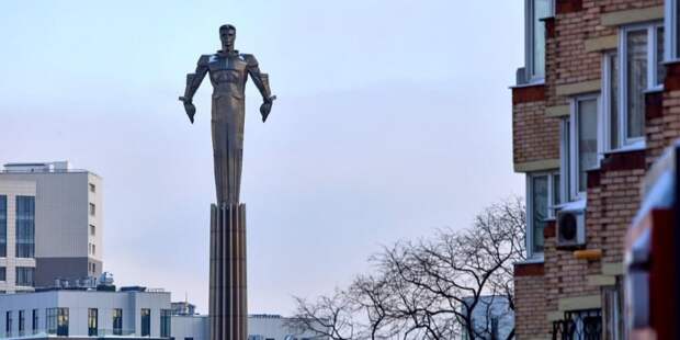 Памятник Гагарину в Москве отреставрируют — Сергунина. Фото: М. Денисов mos.ru