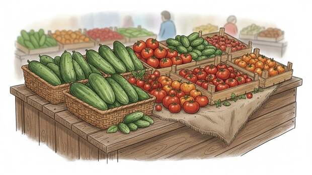 В России снизились отпускные цены на огурцы и томаты