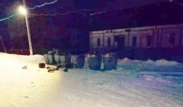 В Оренбуржье сельчане привезли мусорные контейнеры к зданию администрации