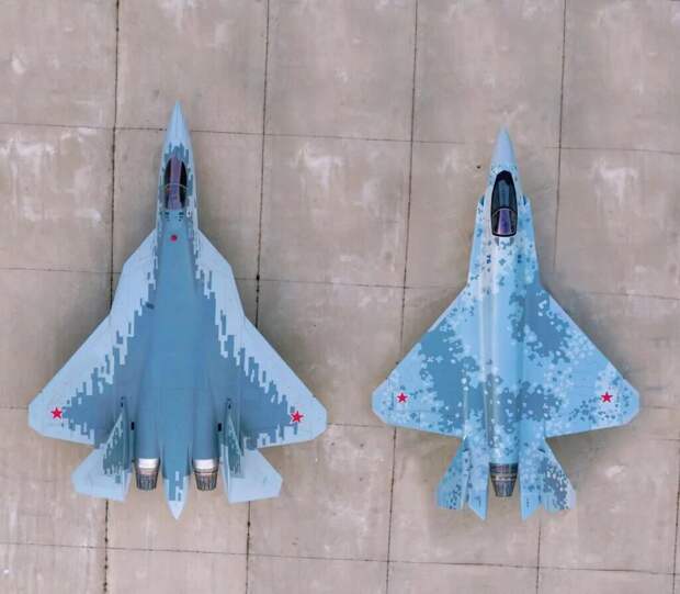На фото: Су-57 (слева) и Су-75 (справа), источник изображения Life.ru