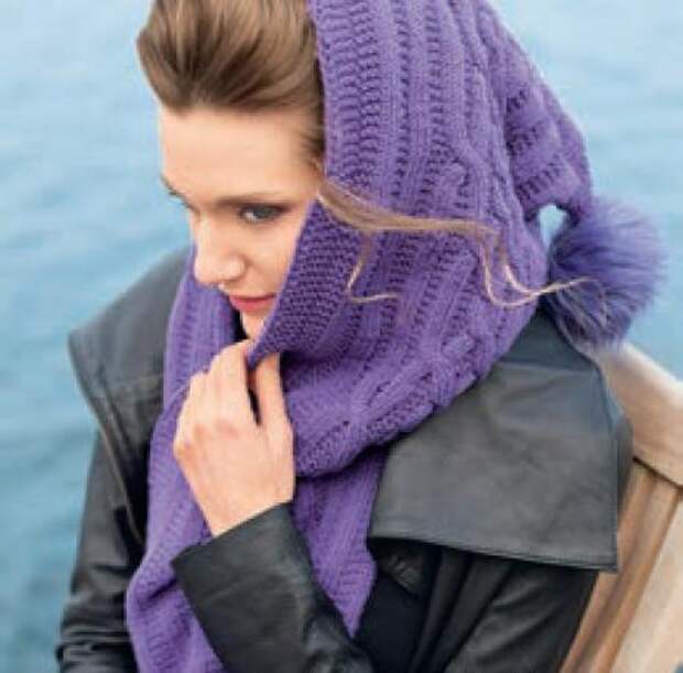 Стильный шарф-капор: отличная альтернатива шапке