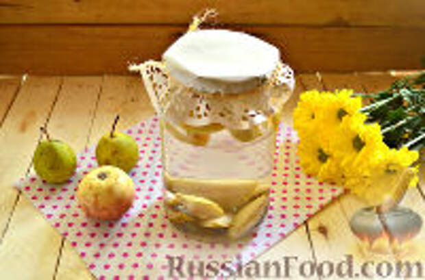 Фото к рецепту: Компот из груш и яблок (на зиму)