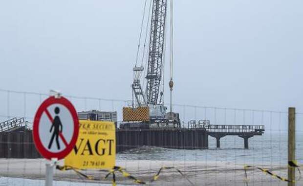 На фото: строительство газопровода Baltic Pipe