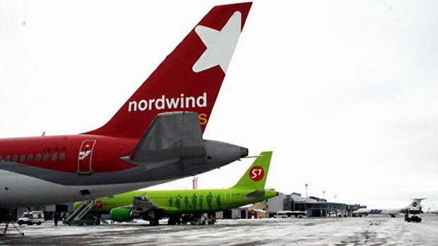 Самолет авиакомпании NordWind Airlines («Северный ветер»)