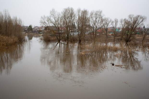 В Тульской области подтоплены мосты и дороги, движение ограничено
