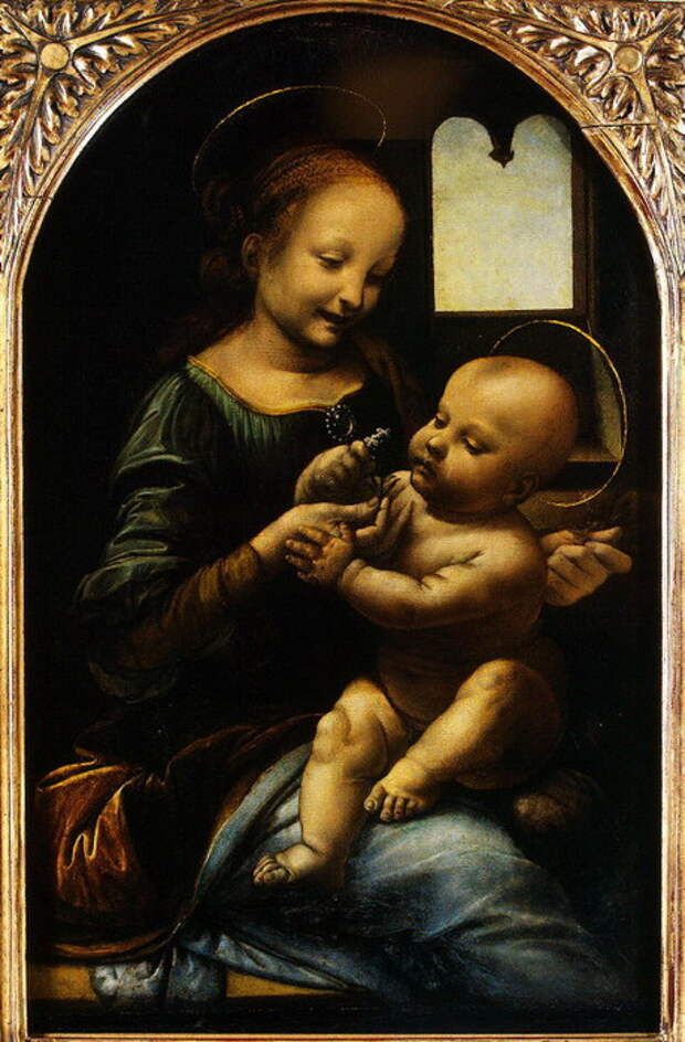 еонардо да Винчи - Мадонна с Младенцем (459x700, 110Kb)