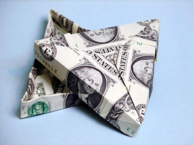 Triangular Gift Box Money Origami