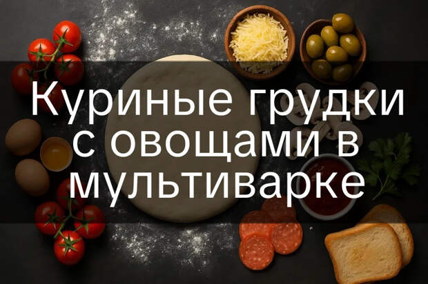 Куриные грудки с овощами в мультиварке