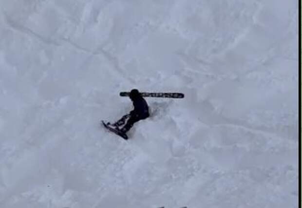 На Кубани сноубордиста чуть не убило лыжей: райдер был без шлема