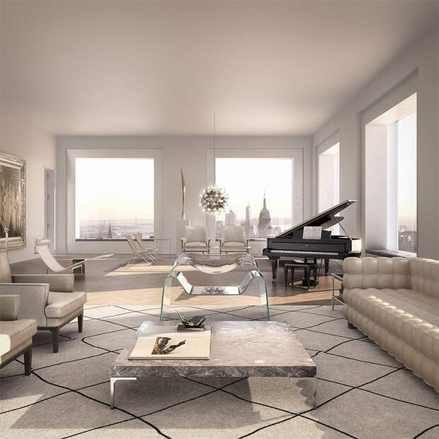 Стоимость квартир в 432 Park Avenue начинается с 7 миллионов долларов.