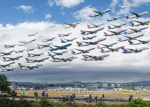 Невероятные кадры, за которыми фотограф охотился 2 года: "аэропортреты" Майка Келли аэропорты мира, самолеты, фотограф Майк Келли, фотографии самолетов