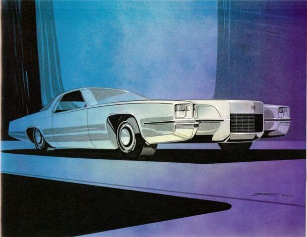 Cadillac Coupe De Ville Concept 1967 от Чарльза Стюарта (Charles H. Stewart) cadillac, автодизайн, дизайн