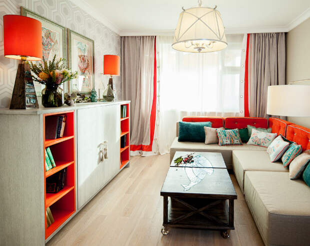 Яркие детали в интерьере. | Фото: homebuilding.ru.