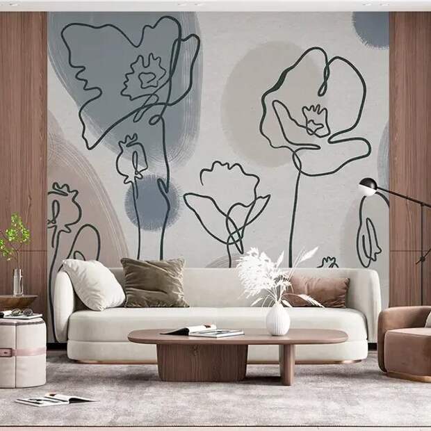 Фотообои Изящные линии флизелиновые 300x270 см
