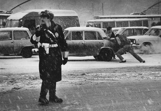 Московский регулировщик, 1994 год. 90-е, СССР, фото