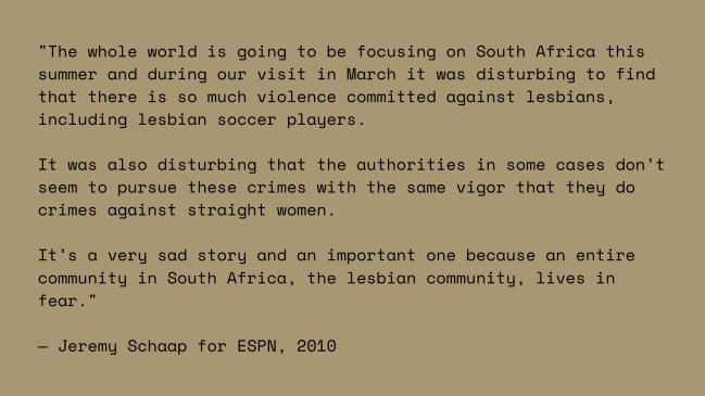 Quote from ESPN's Jeremy Schaap