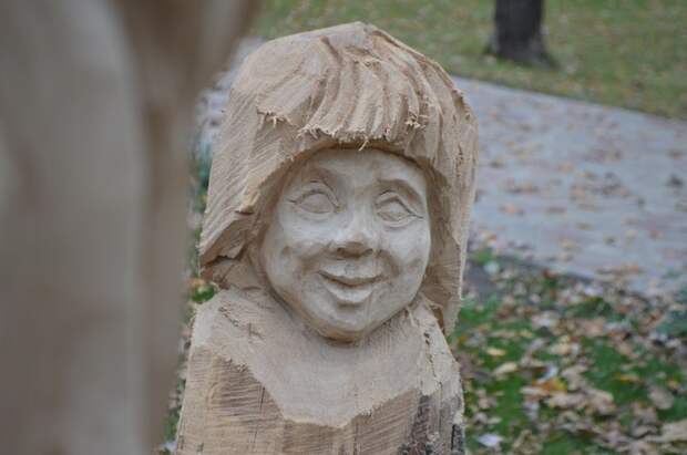 Голова моя дубовая.... Дачникам посвящается Александр Ивченко, бензопила, дача, своими руками, сделай сам, скульптура бензопилой