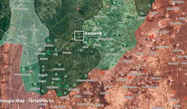 Квадратом на карте Идлиба отмечено расположение нового турецкого поста