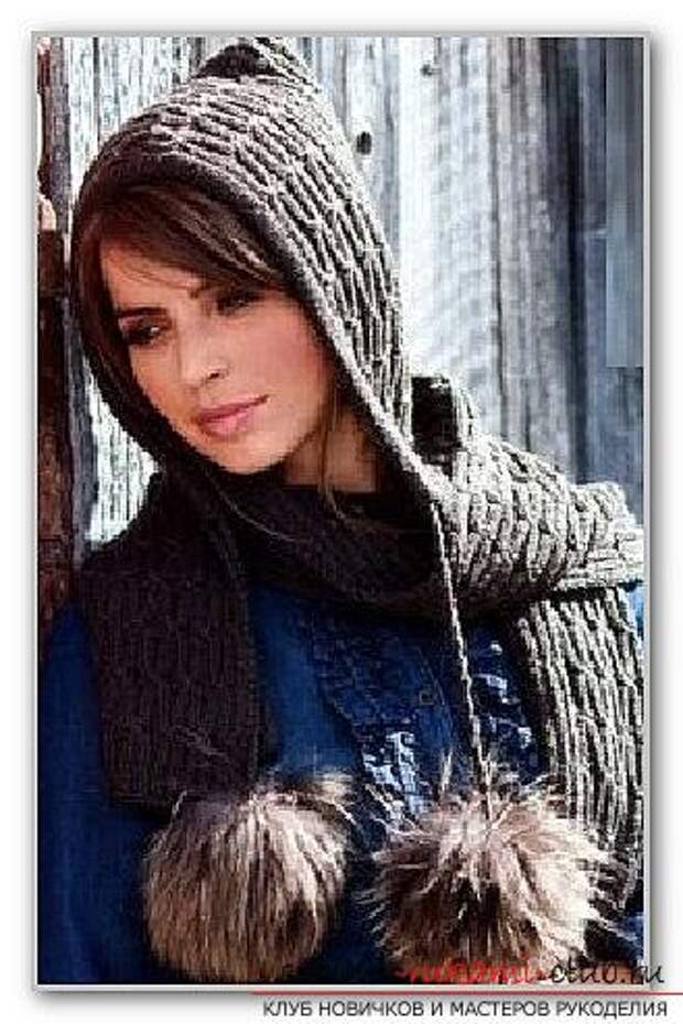 Схемы и подробное описание вязания шарфов спицами и крючком, фото готовых изделий, рекомендации и советы по выполнению различных шарфов, араны, пышные столбики и многие другие узоры для шарфов. Фото №16