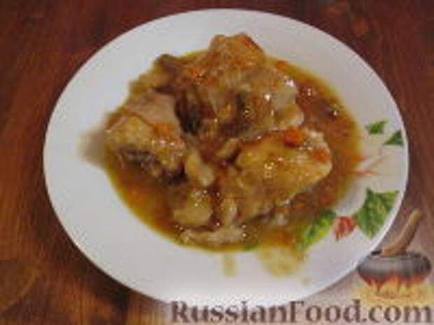 Фото к рецепту: Тушеный кролик в пиве