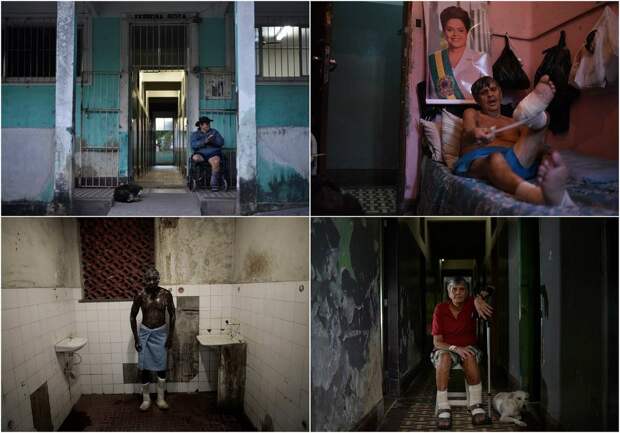 Жизнь в лепрозории: собаки, крысы и проститутки бродят по коридорам заброшенной больницы в Бразилии
