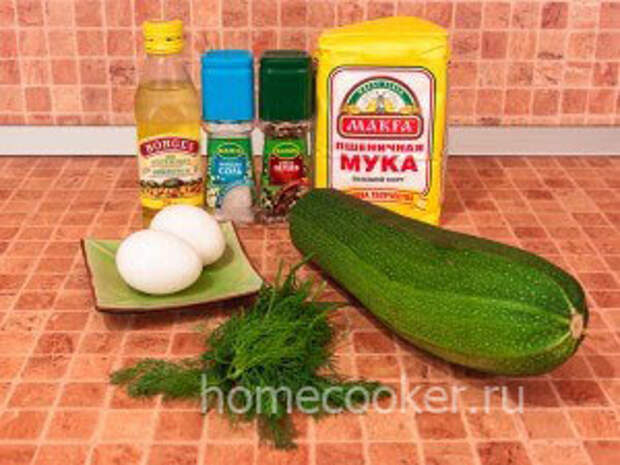 Ingredienty dlya kabachkovyh oladij 300x225 Оладьи из кабачков