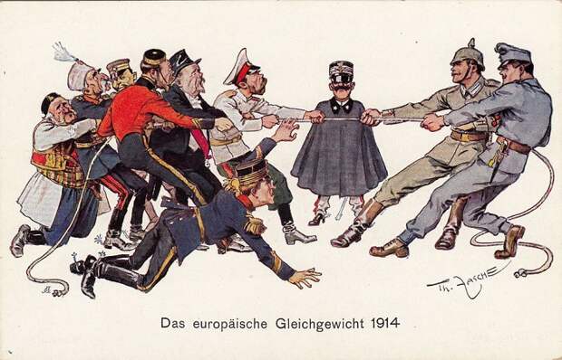 В плане пропаганды в Первую мировую, конечно, старались все страны. Вот, например, немецкая.