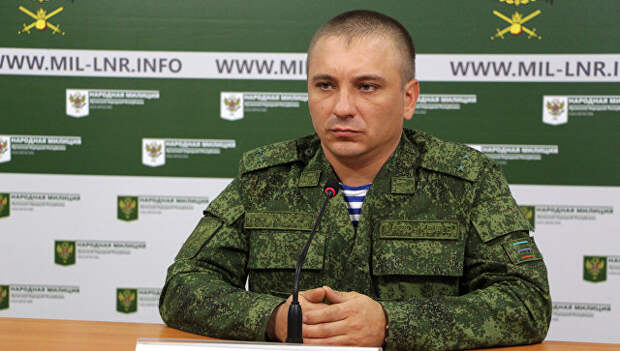Официальный представитель Народной милиции ЛНР Андрей Марочко. архивное фото