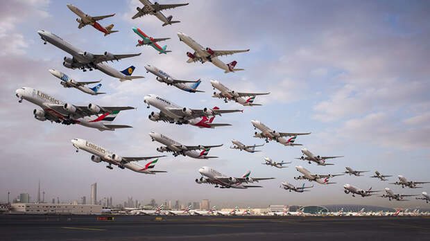 10 невероятных фотографий воздушного трафика с разных уголков мира