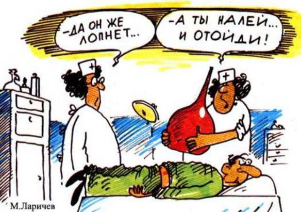 Карикатуры: черный медицинский юмор
