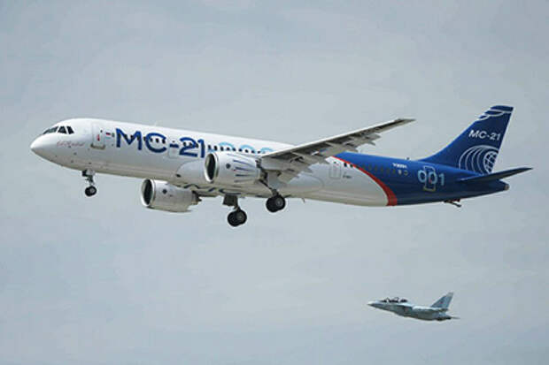 28 May 2017. Russias new MC-21 airliner made its first flight in Irkutsk, Vice Premier Dmitry Rogozin reported May 28. It is the first Russian-made narrowbody commercial passenger aircraft designed in the post-Soviet era. The program was launched in 2007 and is headed by Irkut Corp., a subsidiary of Russias government-owned aircraft holding - United Aircraft Corp. Photographer: © Rogozin/ twitter.com