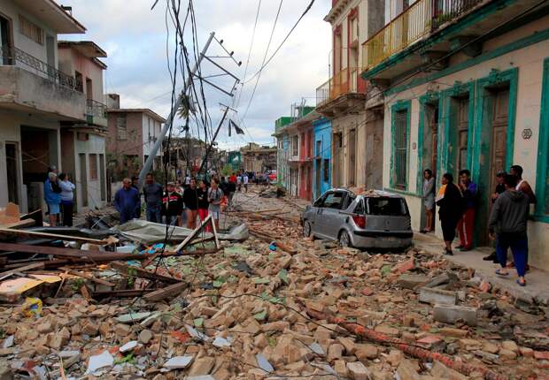 Последствия торнадо в Гаване