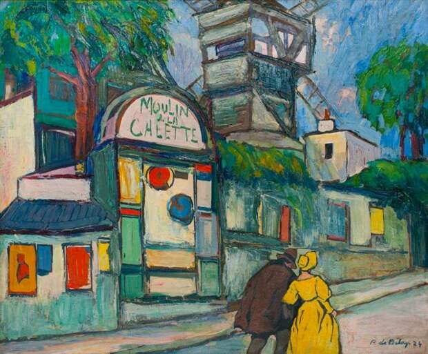 Le+Moulin+de+la+Galette,+Musée+de+Montmartre.jpg (640×530) | Schilderij