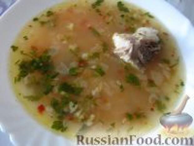 Фото к рецепту: Суп харчо из говядины с аджикой Фото к рецепту: Суп харчо из говядины с аджикой