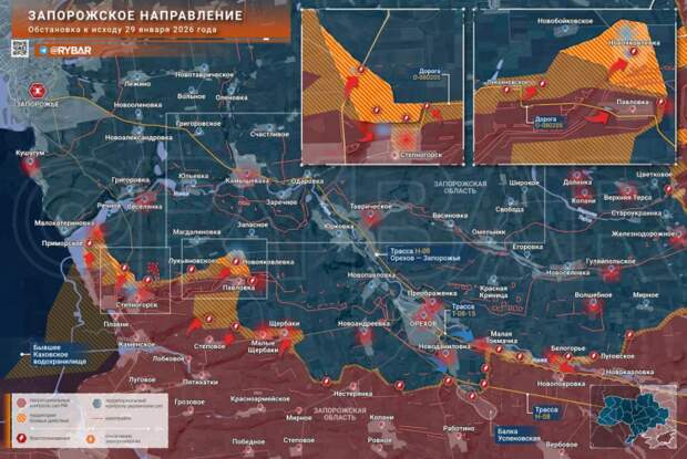 Запорожье! Острый клин в оборону ВСУ, жесть в Степногорске, слоеный пирог в Приморском, бои за Орехов