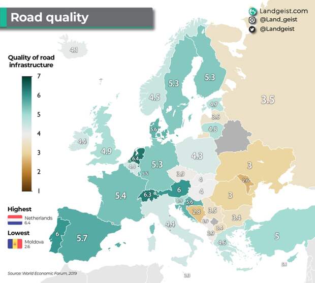 Качество дорог в Европе, половина автомобилей не нужна и рост цен на жильё из-за машиномест