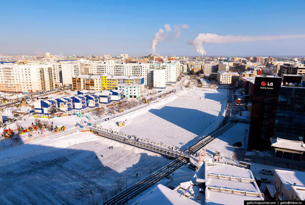 Один из самых «холодных» городов Земли с высоты