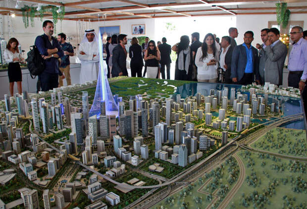 Пока это будущее строение в Дубай-Крик называется просто Башней богатство, видео, дубай, здания, строительство