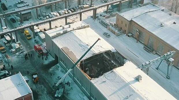 Обрушение кровли производственного здания в подмосковном Дзержинском