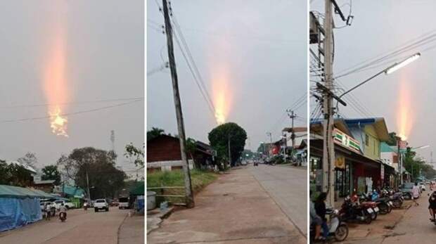 Нечто загадочное произошло в небе над Таиландом