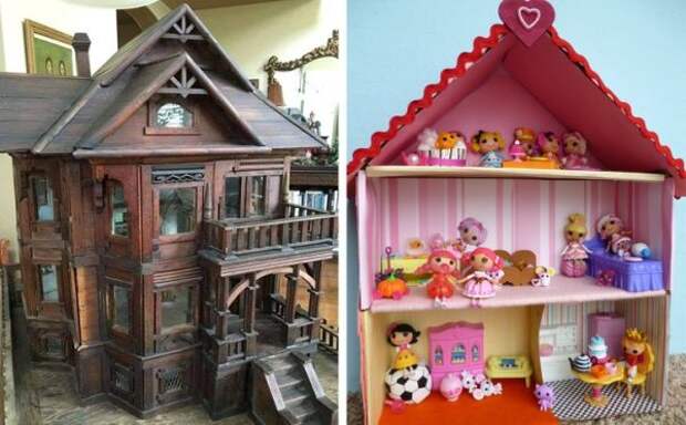 Кукольный домик в 1880 году и сейчас