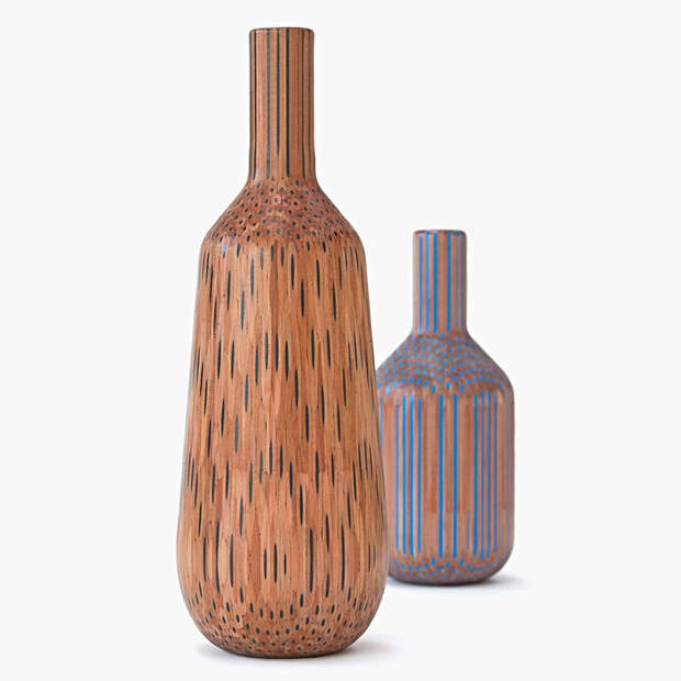 деревянные ваза