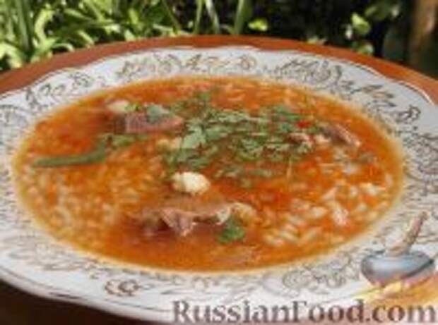 Фото к рецепту: Острый суп-харчо Фото к рецепту: Острый суп-харчо