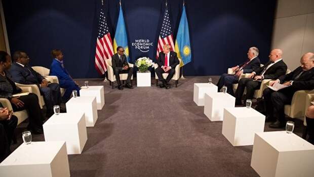 Президент США в Давосе встретился с президентом Руанды