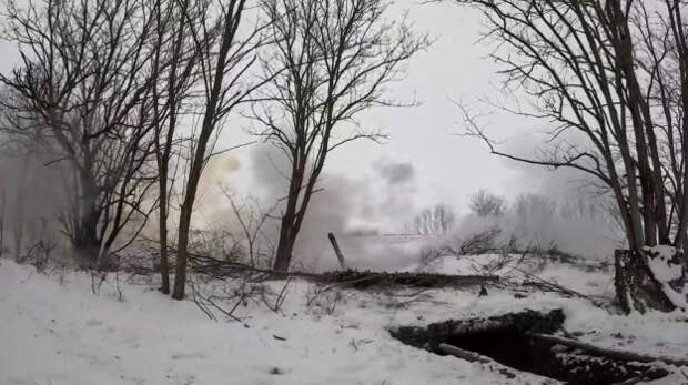 Расчёт 152-мм орудия «Гиацинт-Б» уничтожил опорный пункт с личным составом ВСУ в Херсонской области