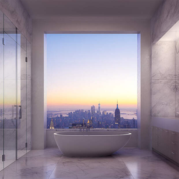Нью-Йорк будет сопровождать хозяев даже в ванной.