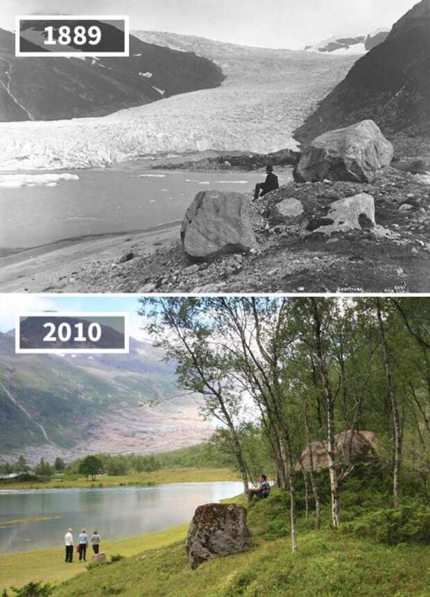 Фотографии "тогда и сейчас", показывающие, насколько мир изменился со временем (16 фото)